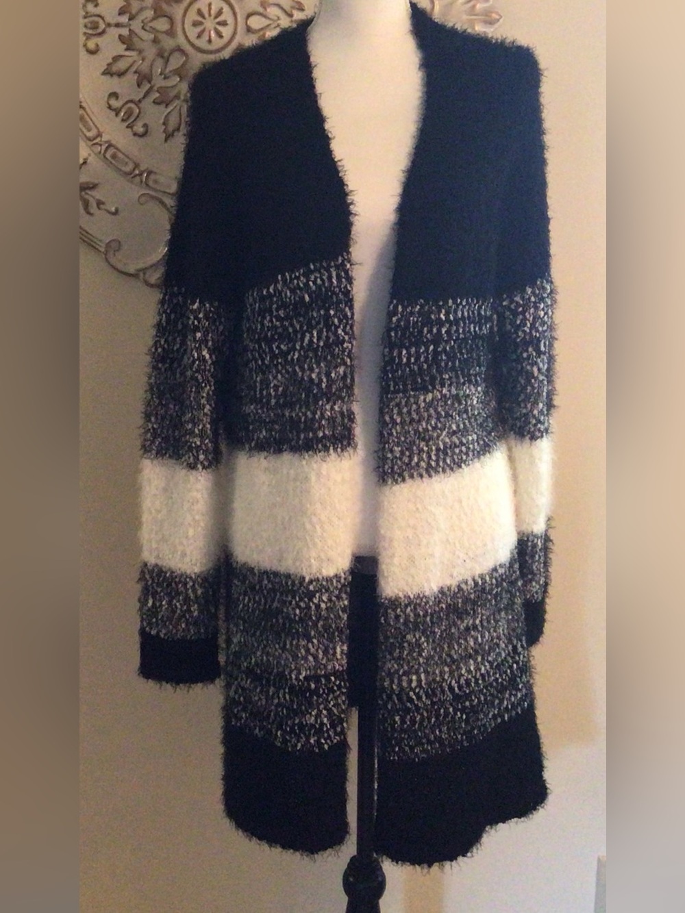 Fuzzy Long Open Cardigan by Apt. 9 Sz XL